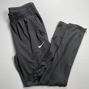 Nike‎ Dri Fit Women's Medium Gray Track Pants Joggers With Ankle Zipper Athletic